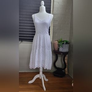 Japna White Eyelet Dress, Large